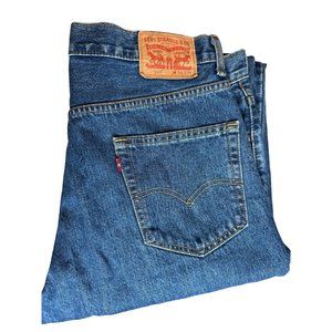 Levis 550 Med Wash Relaxed Fit Men Jean Straight Leg Size 36/32 Cotton Dad Jean